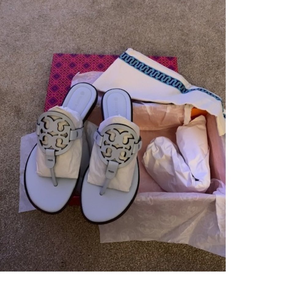 Tory Burch Miller Sandals - Spring Blue / size 7.5